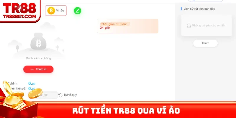 Rút tiền TR88 qua ví ảo